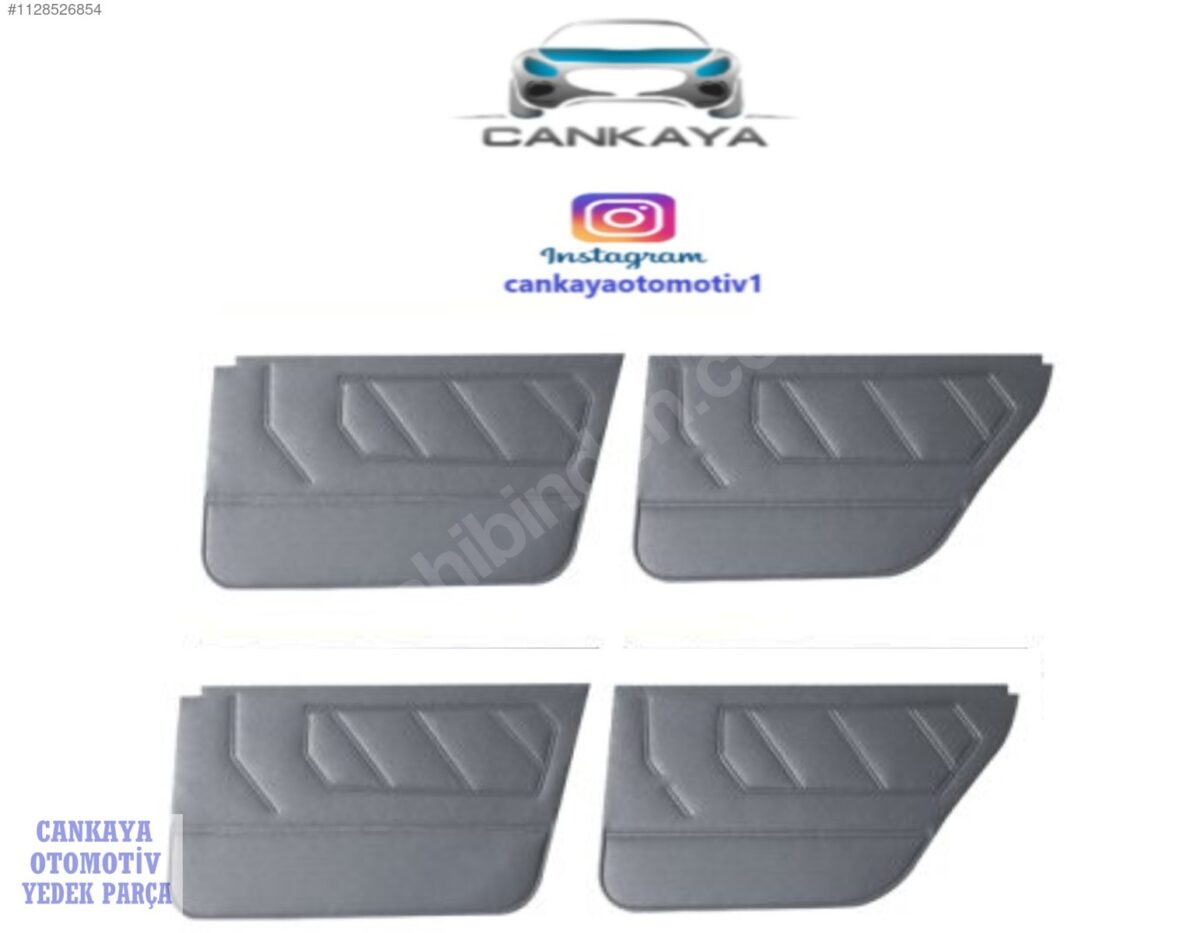 x16_1128526854asz.jpg Renault R9 Broadway Kapı Döşemesi VİNLEX GRİ Takım - Görsel 1
