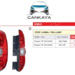 Fiat Doblo 3 III Sağ Stop Lambası Çift Kapı 2009> (51810673)