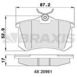 Arka Fren Balatası Volkswagen Golf 4 Bora Audi A1 A3 A4 A6 A8 Altea Cordoba Ibiza 3 4 5 - Megane 2 3 Megane 4 HB Fluence - C3 P307 P1007 Partner 2 Berlingo 2 C3 PICASSO C3 DS3 P207 1.4I 1.6I 16V 2.0I 2.0HD P308 C4 P807 C8 BRAXIS AA0005