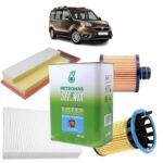 Fiat Doblo 95 Beygir Euro 5 4plus Filtre Bakım Seti 1.3 D Multijet Selenia Petronas Yağlı 2016 Sonra