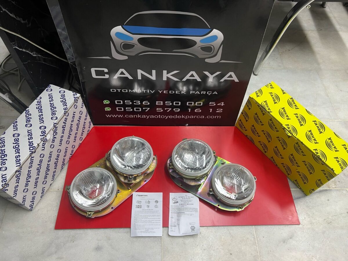 7701029118 7701029117 Renault R12 Toros Gts Ön Far Takımı Çiftli FARBA Sağ-Sol Taraf (7701029118)(7701029117) - Görsel 2