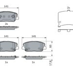 Ön Fren Balatası Hyundai i30 2012>Elantra 2010> Kia CEED 2012>Bosch 0986494671