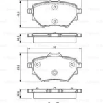 Arka Fren Balatası 2008 II-3008-308 II-508 II-Partner-Rifter-Berlingo-C4 Picasso II-Combo-GrandLAND X 2013> Disk CAPI:268 MM BOSCH 0986494716