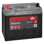 Akü 12V 45 AH 330A B24 (237×127×227) DAR Ters JAPON TUDOR TB455