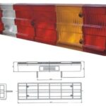 Stop Lambası Kanallı Sağ AMP Soketli Plakasız Mercedes Atego I-II - Axor - Kısa Tip 470mm - 7 FONKSİYONLU CERKEZ PD800-52