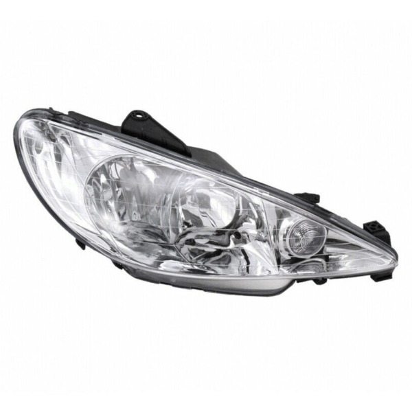 Far+Sinyal Sağ Elektrikli Peugeot P206 12 - 2005> (H1+H7) - (Şeffaf Camlı) VALEO 043052