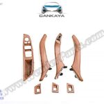 BMW F10 5 Serisi Kapı Tutamaç Seti 7 Parça DERİ Kaplama ŞAMPANYA