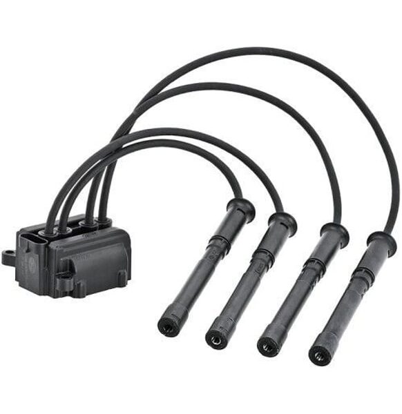 Ateşleme Bobini Buji KABLOLU Renault Clio 2 Twingo Kangoo Symbol 1.2 16V D4F 01> HELLA 5DA193175-821