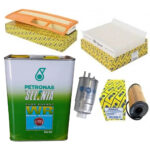 Fiat Linea 1.3 Dizel Euro 4 Orijinal OPAR Yağ Hava Polen Mazot 4'lü Filtre Bakım Seti ve Selenia 5W-30 3.2 Litre Motor Yağı