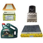 Fiat Linea 1.4 Benzinli Orijinal Filtre Bakım Seti Karbonlu Polen Hava Yağ Filtresi ve Castrol 10W-40 4 Litre Motor Yağı