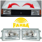 Tofaş 88 Şahin M131 Orijinal Sağ-Sol Ön Far Takımı Eski Model Çıtasız FARBA 10340D 10339D 85006070 85006069