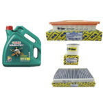 Fiat Egea 1.4 Benzinli Orijinal OPAR Yağ Hava Karbonlu Polen Filtresi Bakım Seti Castrol 10W-40 4 Litre Motor Yağı