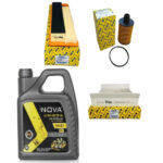 Fiat Egea Euro 5 1.3 Uyumlu Multijet OPAR Yağ Hava Polen Filtresi Bakım Seti 2016-2020 95 Bg Nova 5W-40 4 Litre Motor Yağı