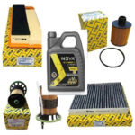 Fiat Egea 4plus Karbon OPAR Filtre Bakım Seti ve 1.3 Dizel Euro 5 Euro 6 Nova 5W-40 4 Litre Motor Yağı