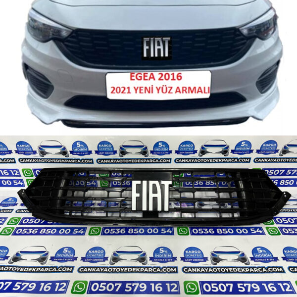 Fiat Egea 2014-2019 Arası Eski Kasa Uyumlu Yeni Kasa Ön Görünüm Fiat Yazılı Ön Panjur 735642862 51983379