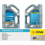 GVA 5W-30 4 Litre Motor Yağı Platinum Tam Sentetik API SL/CF