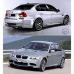 BMW 3 Serisi E90 2005-2008 M3 Body Kit Dönüşüm Seti (Ön Tampon Sis Deliksiz) - Görsel 2