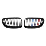 BMW 3 Serisi E92 Coupe 2010-2013 Piano Black Çift Çıtalı M Renkli Ön Panjur Takımı