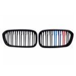 BMW 1 Serisi F20 LCİ 2015-2019 Piano Siyah M Renkli Çift Çıtalı Ön Panjur Seti