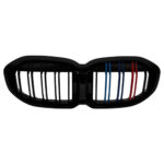 BMW 1 Serisi F40 2019 ve Sonrası Piano Black M Renkli Çift Çıtalı Ön Panjur Seti