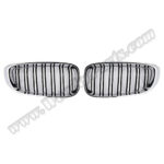 BMW F34 2013 ve Sonrası Krom Siyah Çift Çıtalı Ön Panjur Seti