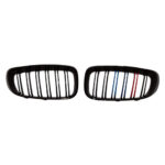 BMW F30 2013 ve Sonrası Piano Black M Renkli Çift Çıtalı Ön Panjur Takımı