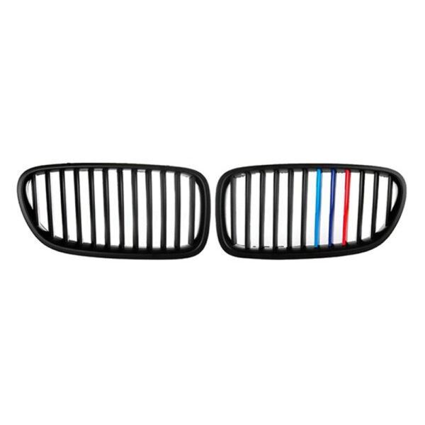BMW 5 Serisi F10 2010-2016 Mat Siyah M Renkli Ön Panjur Takımı