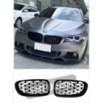 BMW 5 Serisi F10 2010-2016 Siyah Diamond Ön Panjur Takımı - Görsel 2