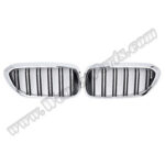 BMW 5 Serisi G30 2017-2020 Ortası Siyah Kenarları Krom Çift Çıtalı Ön Panjur Takımı