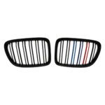 BMW X1 E84 2010-2015 Piano Black Çift Çıtalı M Renkli M Tech Ön Panjur Takımı