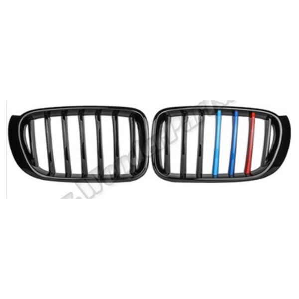 BMW X3 F25 X4 F26 Piano Black M Renkli Ön Panjur Takımı 2014-2018
