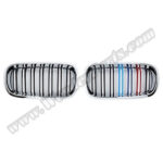 BMW X5 F15 X6 F16 Krom Çift Çıtalı M Renkli M Tech Ön Panjur Takımı 2014-2018