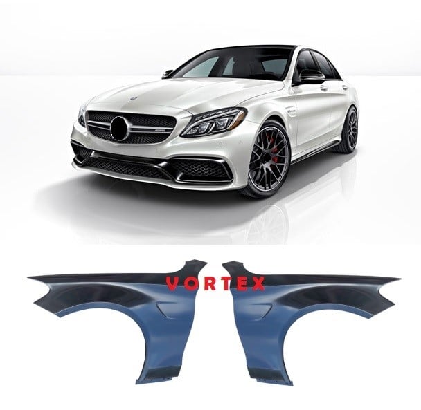org_636772932250379928 Mercedes-Benz Ön Çamurluk Takımı Sağ+Sol (C63) W205 (2014 ve Sonrası) - Görsel 1