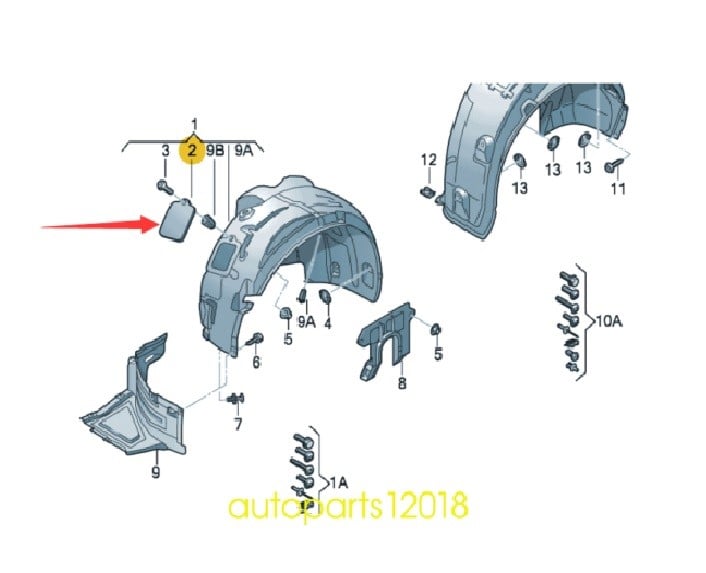 org_636779823876633413 AUDİ ÖN DAVLUMBAZ FAR KAPAĞI SOL A6 2013- - Görsel 1