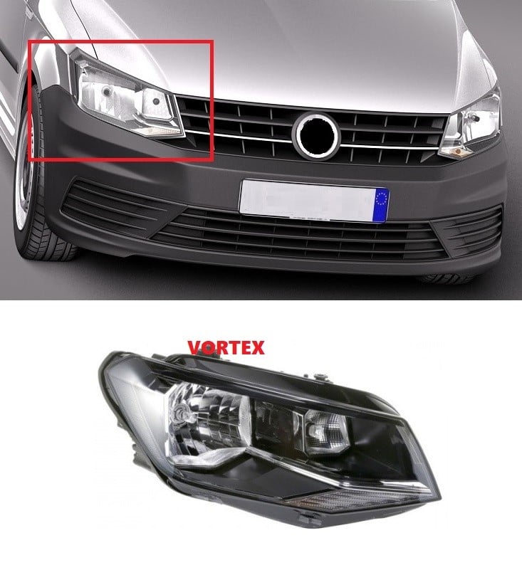org_636844497861767445 Volkswagen Ön Far Sağ Caddy (2015 ve Sonrası) - Görsel 1