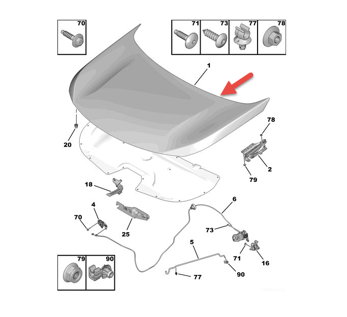 org_637038210913404656 Peugeot Motor Kaputu PG 3008 (2016 ve Sonrası) - Görsel 1