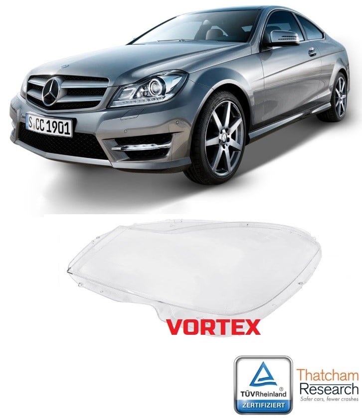 org_637081252067074066 Mercedes-Benz Ön Far Camı Sağ W204 (2011 ve Sonrası) - Görsel 1