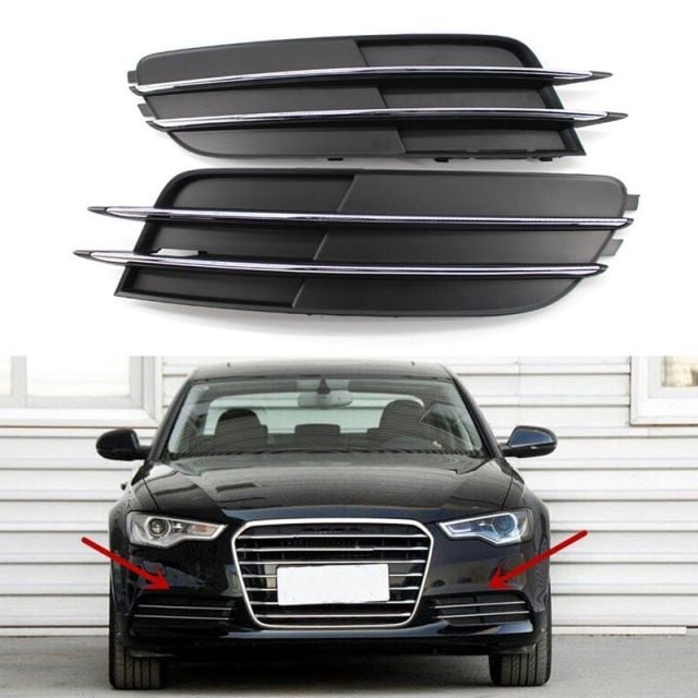 org_637152426581509572 AUDİ ÖN TAMPON IZGARA SAĞ ( KROMLU ) SİSSİZ A6 2013- - Görsel 1