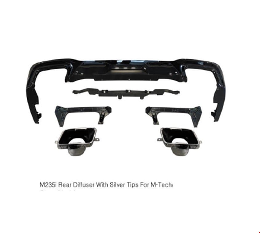 org_638327294830311859 BMW ARKA DİFÜZÖR SETİ M235i (KARE EGZOZLU) F44 2020- - Görsel 1