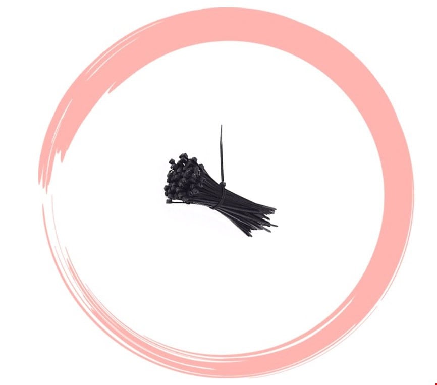 org_638330628499620803 Kablo Bağı Kablo Bağı Siyah 4,8mm X 300mm (100Lü Paket) - Görsel 1