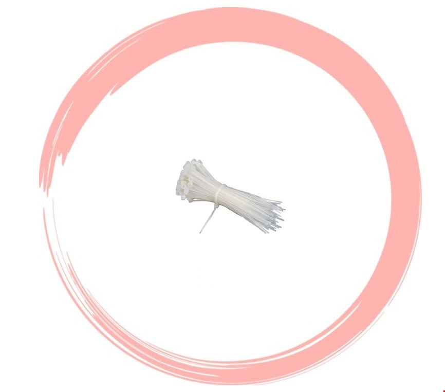 org_638330629076757848 Kablo Bağı Kablo Bağı Beyaz 4,8mm X 200mm (100Lü Paket) - Görsel 1