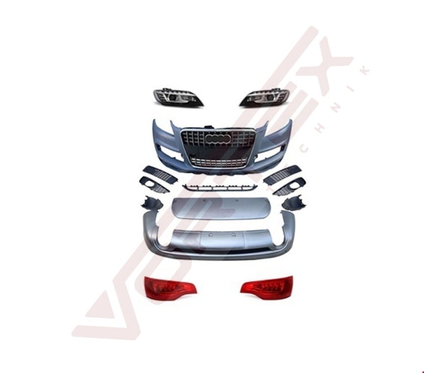 org_638409220758241137 AUDİ ÖN-ARKA TAMPON DOLU (FARLAR DAHİL) Q7 MAKYAJ SETİ - Görsel 1