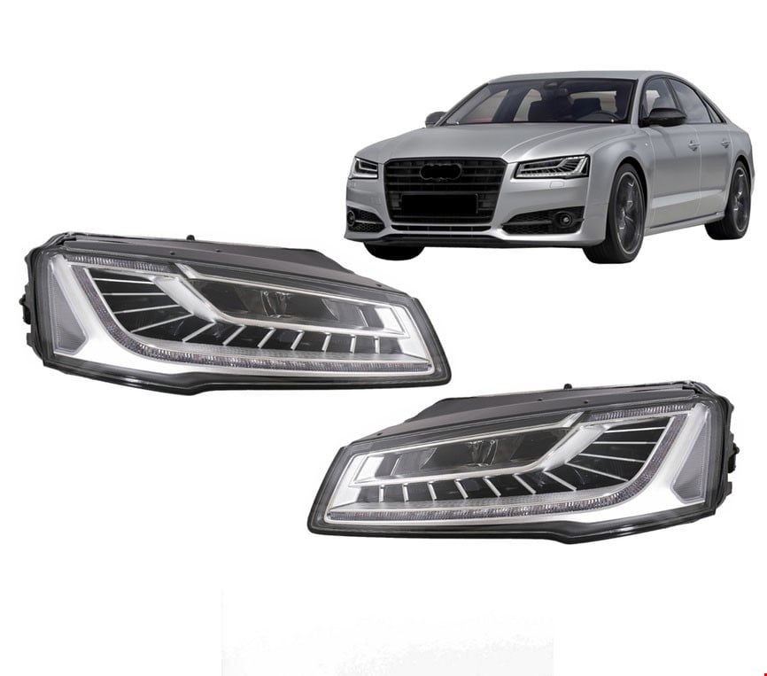 org_638453424170406126 AUDİ ÖN FAR TAKIMI R+L (MATRIX) A8 2014- - Görsel 1