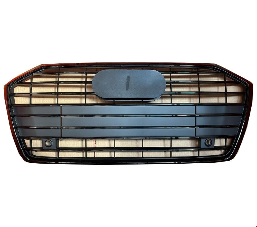 org_638530995004822290 AUDİ ÖN PANJUR "SİYAH" (BÜYÜK PLAKA) A6 2020- - Görsel 1