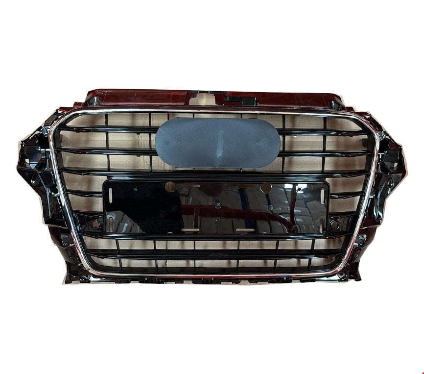 org_638531000792299717 AUDİ ÖN PANJUR PARLAK SİY. KROM ÇERÇ. A3 2013- - Görsel 1