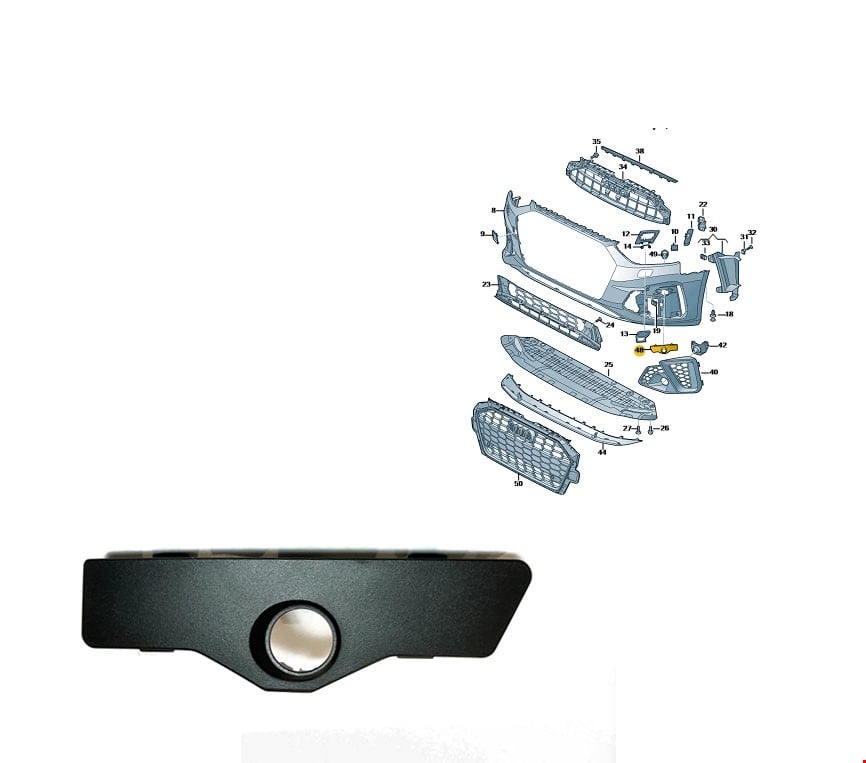 org_638653815115733142 AUDİ ÖN TAMP.PANJUR BRAKET YUVASI SOL S-LİNE A4 2020- - Görsel 1