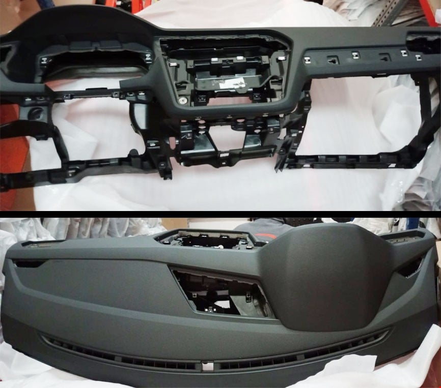 org_638684110996341659 Skoda Ön Torpido Göğüs Siyah-Gri Octavia (2013 ve Sonrası) - Görsel 1