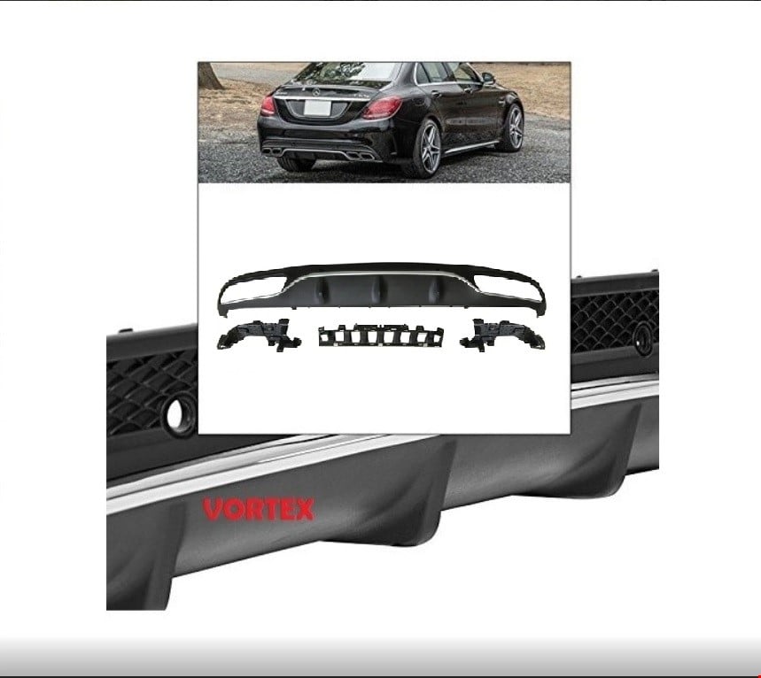 org_638891276560129439 Mercedes-Benz Arka Difüzör (C63 Amg) W205 (2014 ve Sonrası) - Görsel 1