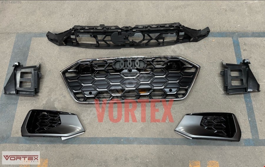 org_638941513897107563 AUDİ ÖN PANJUR+TAMPON IZGARA SET (KROM) A7 2023- - Görsel 1